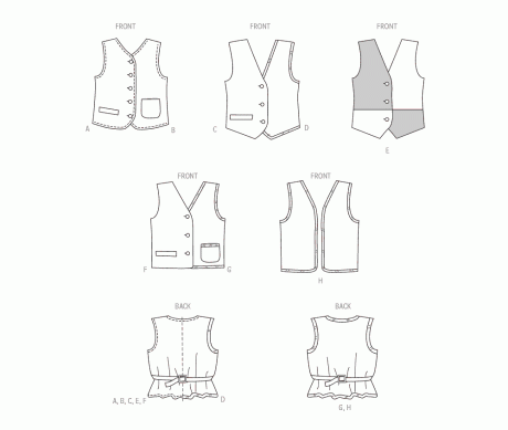M8442 Misses' and Men's Lined Vests