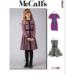 M8445 Girls' Knit Dresses