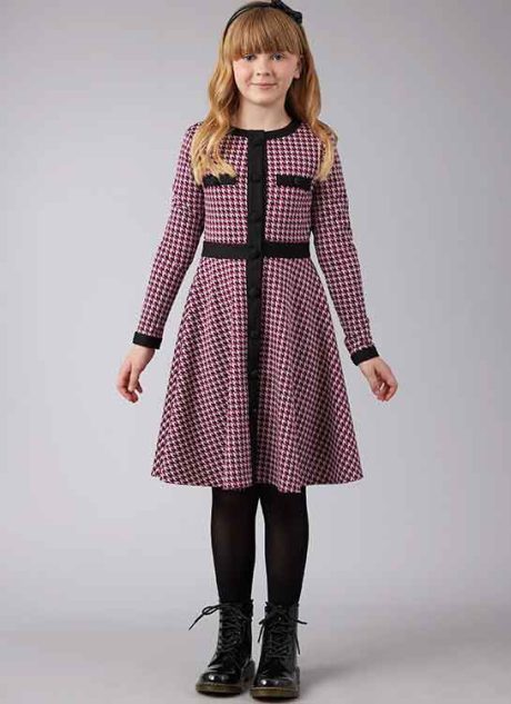 M8445 Girls' Knit Dresses