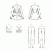 ME2051 Misses' Jacket, Bra Top, and Leggings by Duana M. Chandler