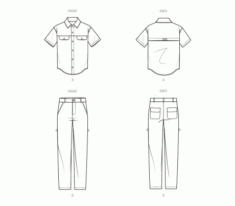 ME2056 Men's Shirt and Pants by Donny Q