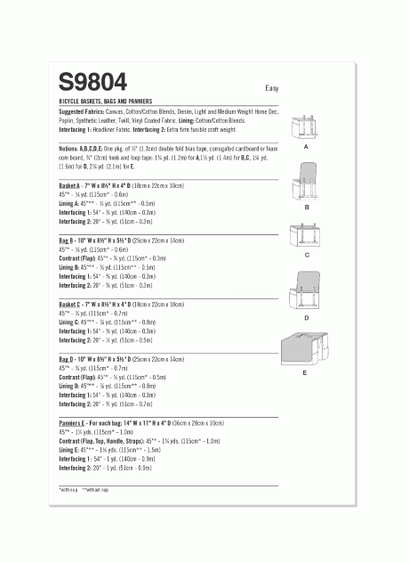 S9804 Bicycle Baskets, Bags and Panniers