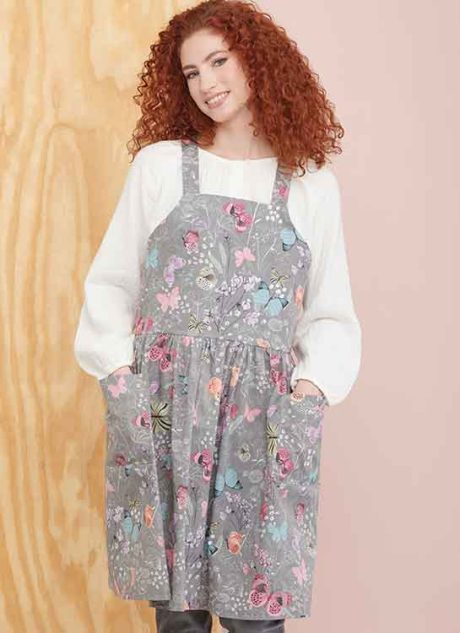S9805 Misses' Pinafore Aprons and Tote in One Size by Elaine Heigl Designs