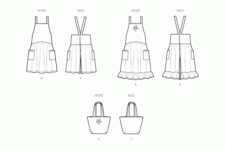 S9805 Misses' Pinafore Aprons and Tote in One Size by Elaine Heigl Designs
