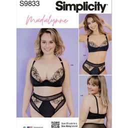 S9833 Misses' and Women's Bra, Panty and Thong by Madalynne Intimates