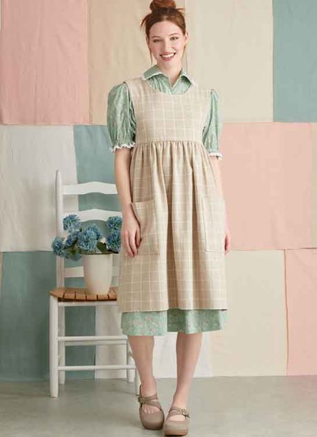 S9835 Misses' Dress and Pinafore Apron In Two Lengths by Elaine Heigl Designs