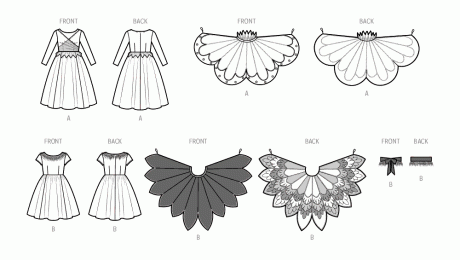 S9836 Children's and Girls' Costumes by Andrea Schewe Designs