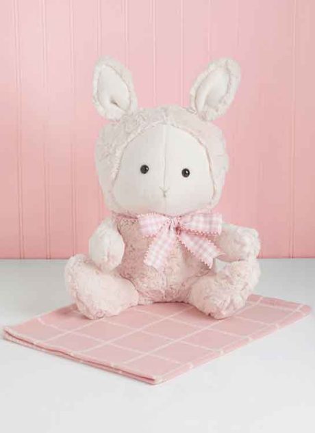 S9838 Plush Animals and Blanket by Elaine Heigl Designs