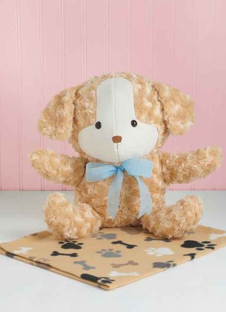 S9838 Plush Animals and Blanket by Elaine Heigl Designs