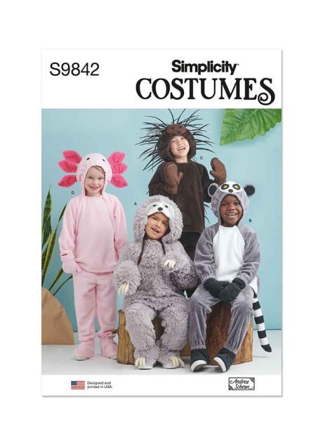 S9842 Children's Animal Costumes by Andrea Schewe Designs