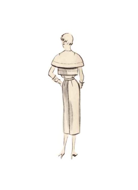 V1964 Misses' Dress and Capelet