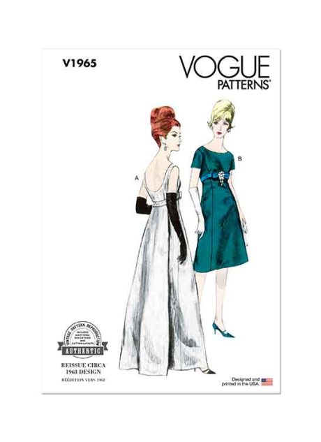 V1965 Misses' One Piece Evening Dress