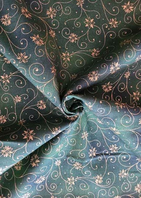 John Louden 100% craft cotton "Festive Curls", Green