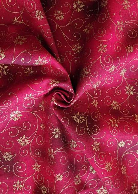 John Louden 100% craft cotton "Festive Curls", Red