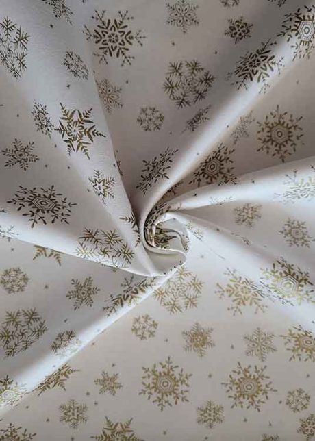 John Louden 100% craft cotton "Golden Snowflakes"