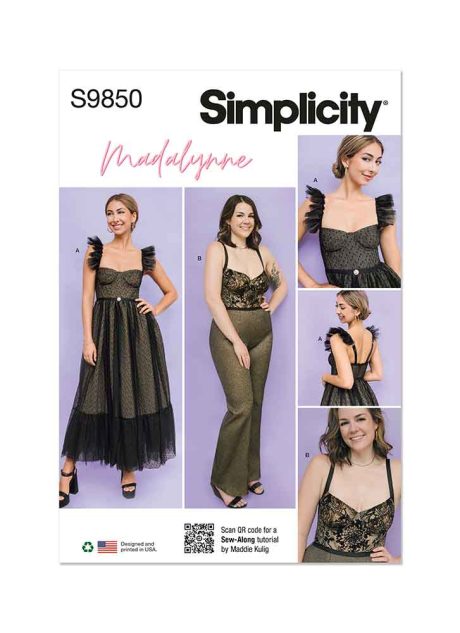 S9850 Misses' and Women's Dress and Jumpsuit by Madalynne Intimates