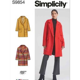 S9854 Misses' Lined Coat for American Sewing Guild