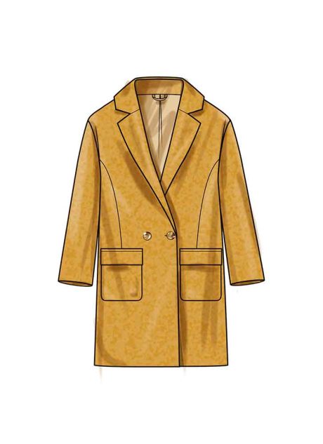 S9854 Misses' Lined Coat for American Sewing Guild