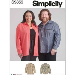 S9859 Plus Size Unisex Shirts