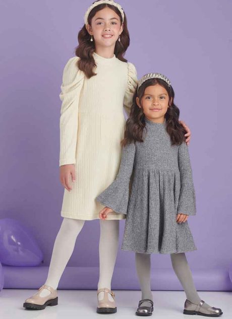 S9862 Children's and Girls' Knit Dresses