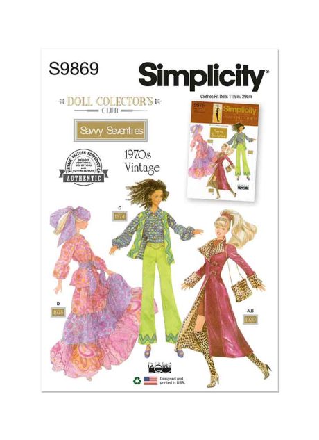 S9869 Doll Clothes for 11 1/2" Fashion Doll by Theresa LaQuey