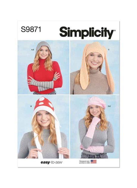 S9871 Knit Hats and Arm Warmers