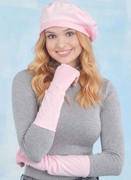 S9871 Knit Hats and Arm Warmers