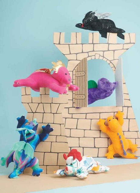 S9876 Plush Dinosaurs and Dragons by Carla Reiss Design