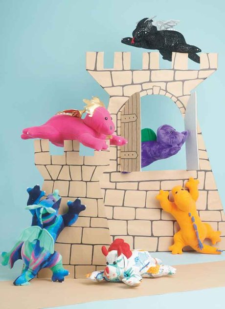 S9876 Plush Dinosaurs and Dragons by Carla Reiss Design