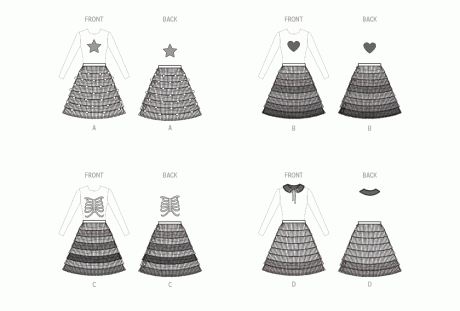 S9879 Holiday Skirts, Collar and Appliques