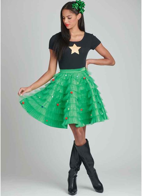 S9879 Holiday Skirts, Collar and Appliques