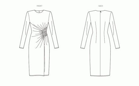 V1981 Misses' Knit Dress by Badgley Mischka