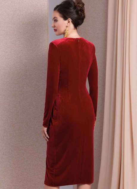 V1981 Misses' Knit Dress by Badgley Mischka