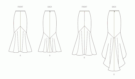 V1986 Misses' Skirts