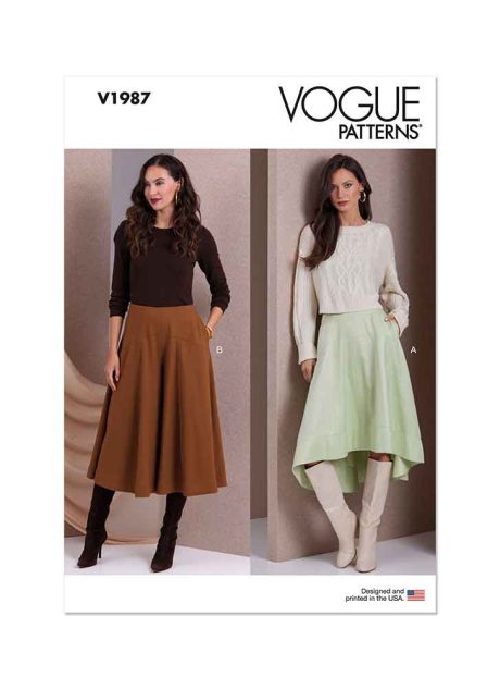 V1987 Misses' Skirt and Culottes