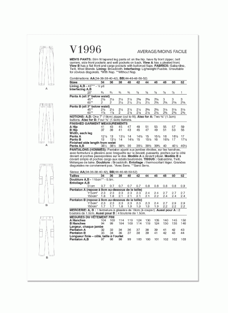 V1996 Men's Pants