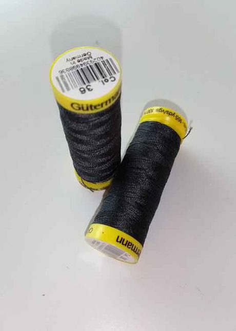 Gutermann Maraflex elastic thread, Col. 36 (charcoal)