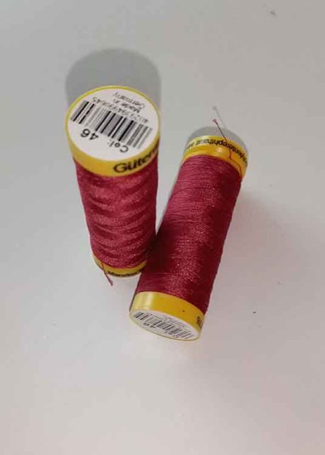 Gutermann Maraflex elastic thread, Col. 46 (crimson)