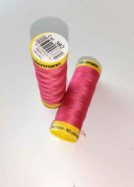 Gutermann Maraflex elastic thread, Col. 382 (hot pink)