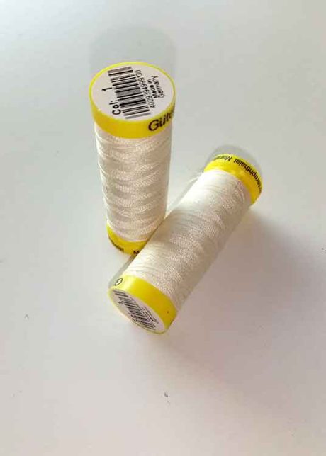 Gutermann Maraflex elastic thread, Col. 1 (ivory)