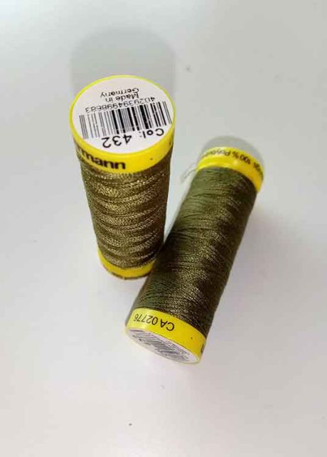 Gutermann Maraflex elastic thread, Col. 432 (khaki)