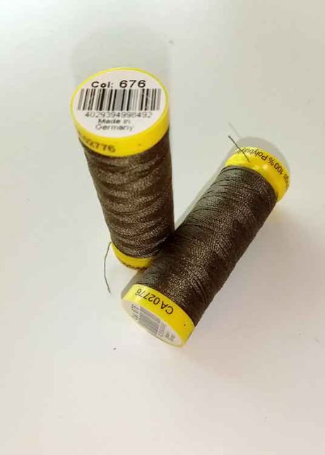 Gutermann Maraflex elastic thread, Col. 676 (khaki)