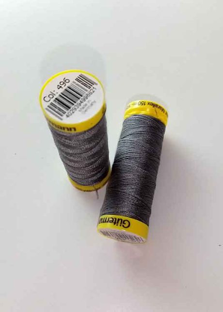 Gutermann Maraflex elastic thread, Col. 496 (mid grey)