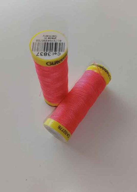 Gutermann Maraflex elastic thread, Col. 3837 (neon pink)