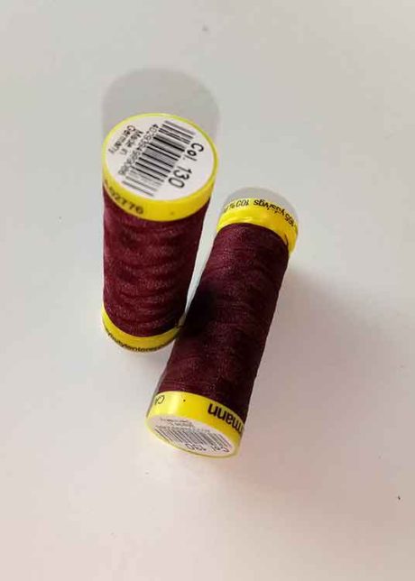 Gutermann Maraflex elastic thread, Col. 130 (plum)