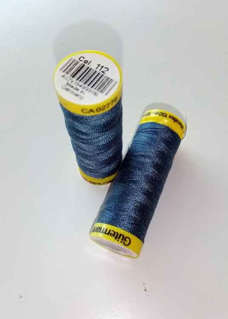 Gutermann Maraflex elastic thread, Col. 112 (Prussian blue)