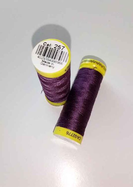 Gutermann Maraflex elastic thread, Col. 257 (purple)