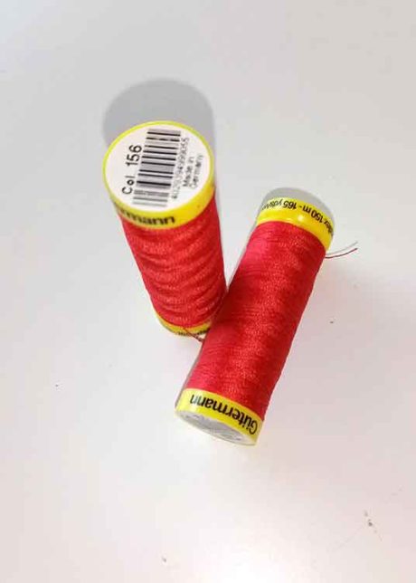 Gutermann Maraflex elastic thread, Col. 156 (red)