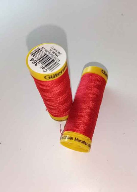 Gutermann Maraflex elastic thread, Col. 364 (red)