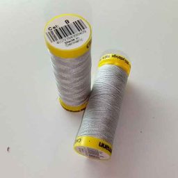 Gutermann Maraflex elastic thread, Col. 8 (silver grey)